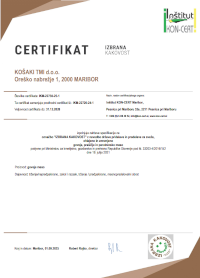 Certifikat »IZBRANA KAKOVOST« Certifikat »IZBRANA KAKOVOST« sveže meso Slovenija